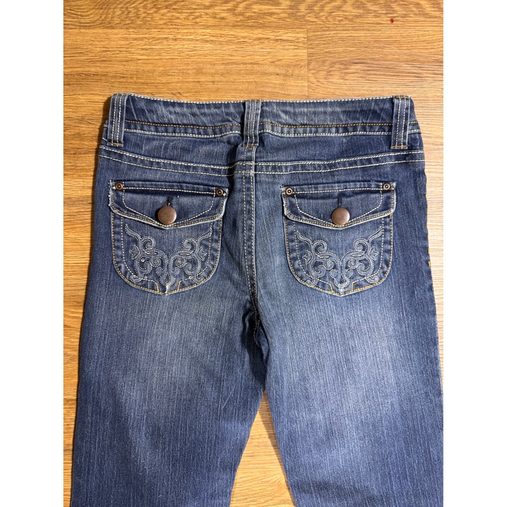 Mossimo Supply Co TEEN Bootcut Jeans Size 16 Medium Wash Embroidered Pockets - Picture 7 of 13